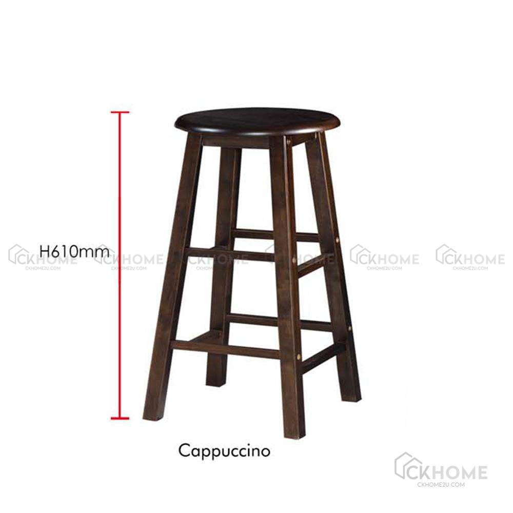 Polo Wooden Island Stool 24Inches (2units) - Cappucino 